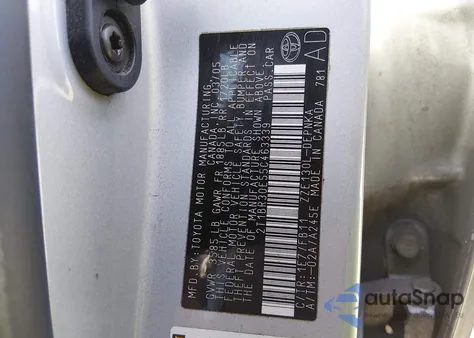 2005 Toyota Corolla Le z USA, uszkodzony, nr VIN 2T1BR30E55C463339